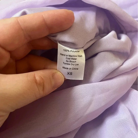 Lucy in the Sky Lavender Wrap Body-con Tie Back Edgy Party Dress in Small - Picture 10 of 10